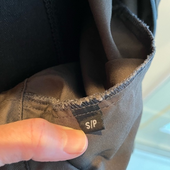 LODEN Khaki Abstract Print Hood Zip Front Jacket 3/4 Sleeve Artsy Layer Canada - Picture 11 of 16